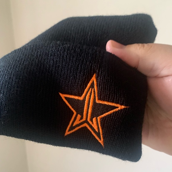 Jeffree Star Cosmetics Halloween exclusive black and orange beanie - Picture 2 of 4